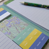 Van Gogh Irises A5 Planner and Notepad with Sticky Notes