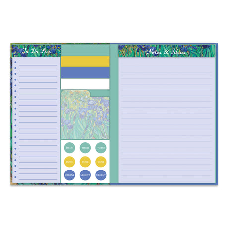 Van Gogh Irises A5 Planner and Notepad with Sticky Notes