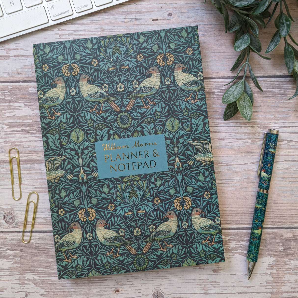 William Morris Birds A5 Planner & Notepad With Sticky Notes