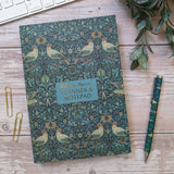 William Morris Birds A5 Planner & Notepad With Sticky Notes