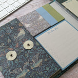 William Morris Weekly Planner Organiser With Sticky Notes - Birds Design