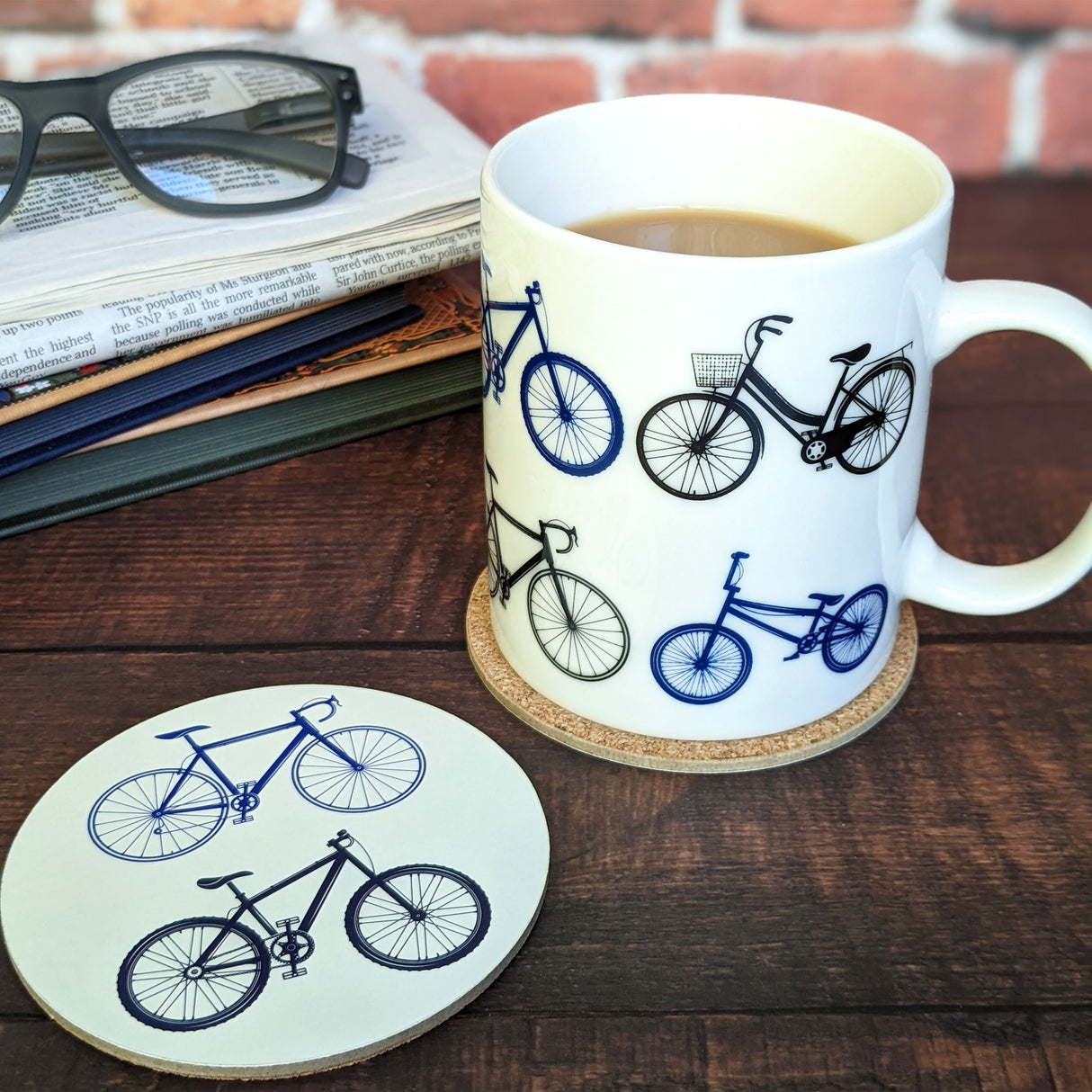 Gentleman’s Emporium Bicycles Mug and Coaster Set Gift Set