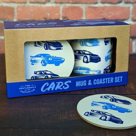 Gentleman’s Emporium Car Mug & Coaster Set Gift Set