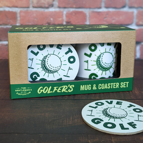 Gentleman’s Emporium Golf Mug & Coaster Set Gift