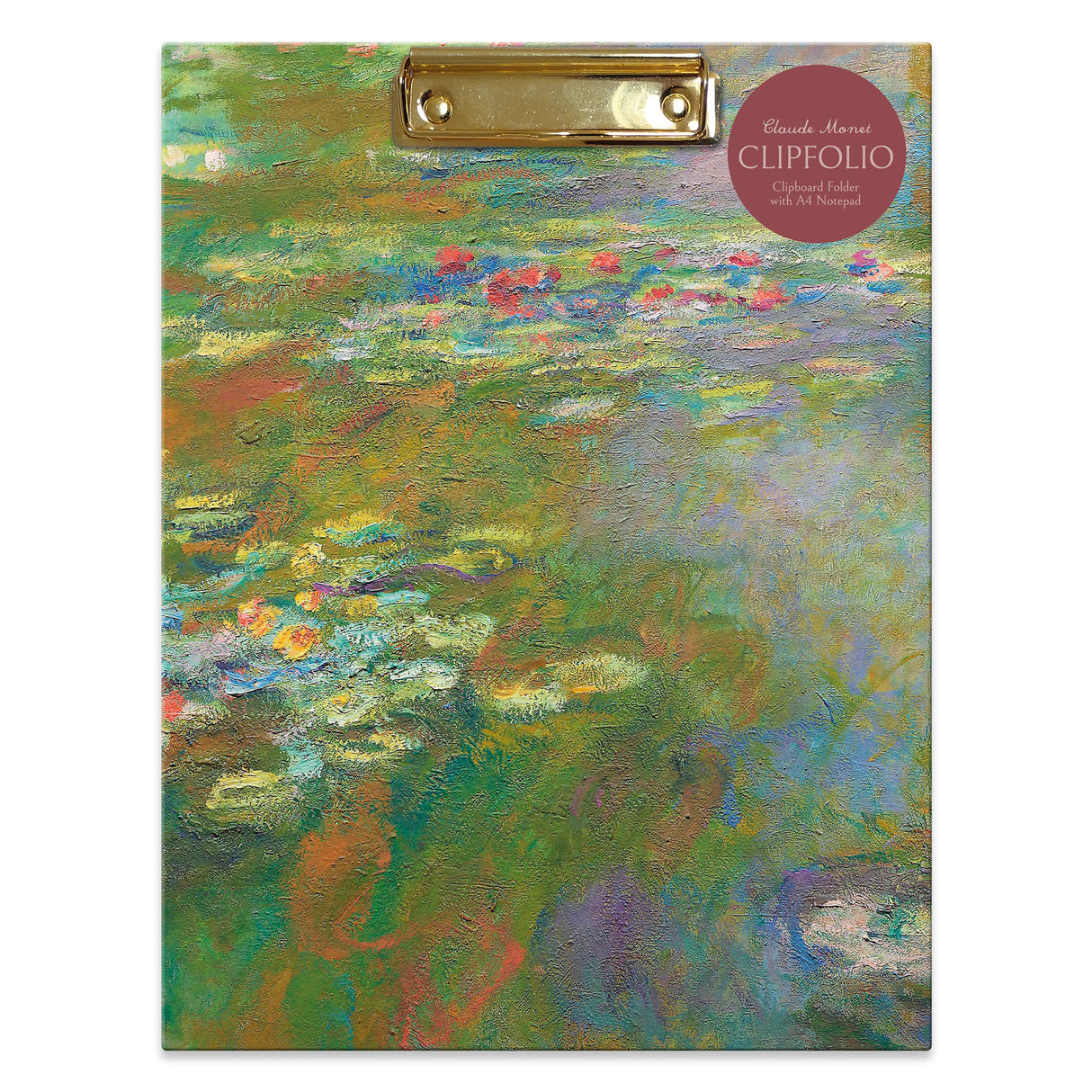 Monet Waterlilies Clipboard Folder With Notepad