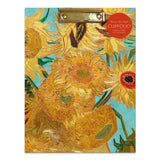 Van Gogh Sunflowers Clipboard Folder With Notepad