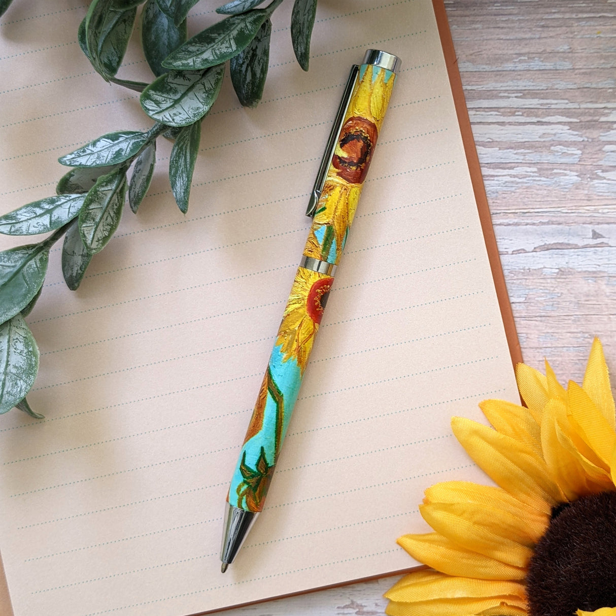 Van Gogh Sunflowers Ballpoint Pen In Gift Box