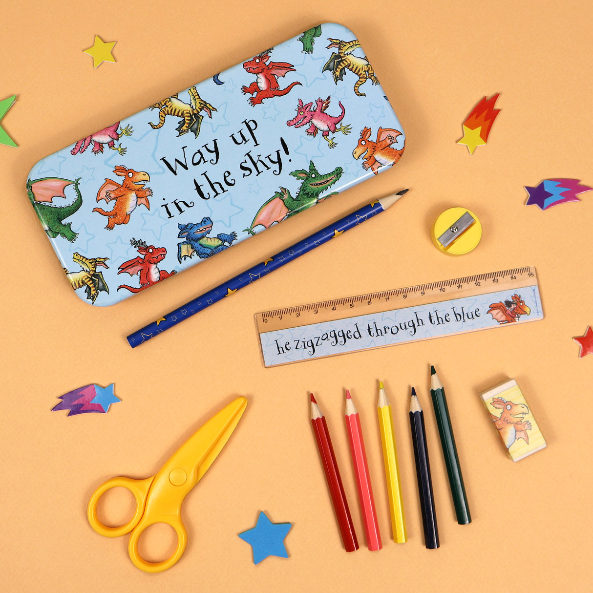 Zog Children's Stationery Tin Set - First School Stationery Set