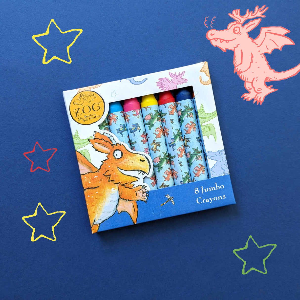 Zog Set of 8 Jumbo Crayons for Children