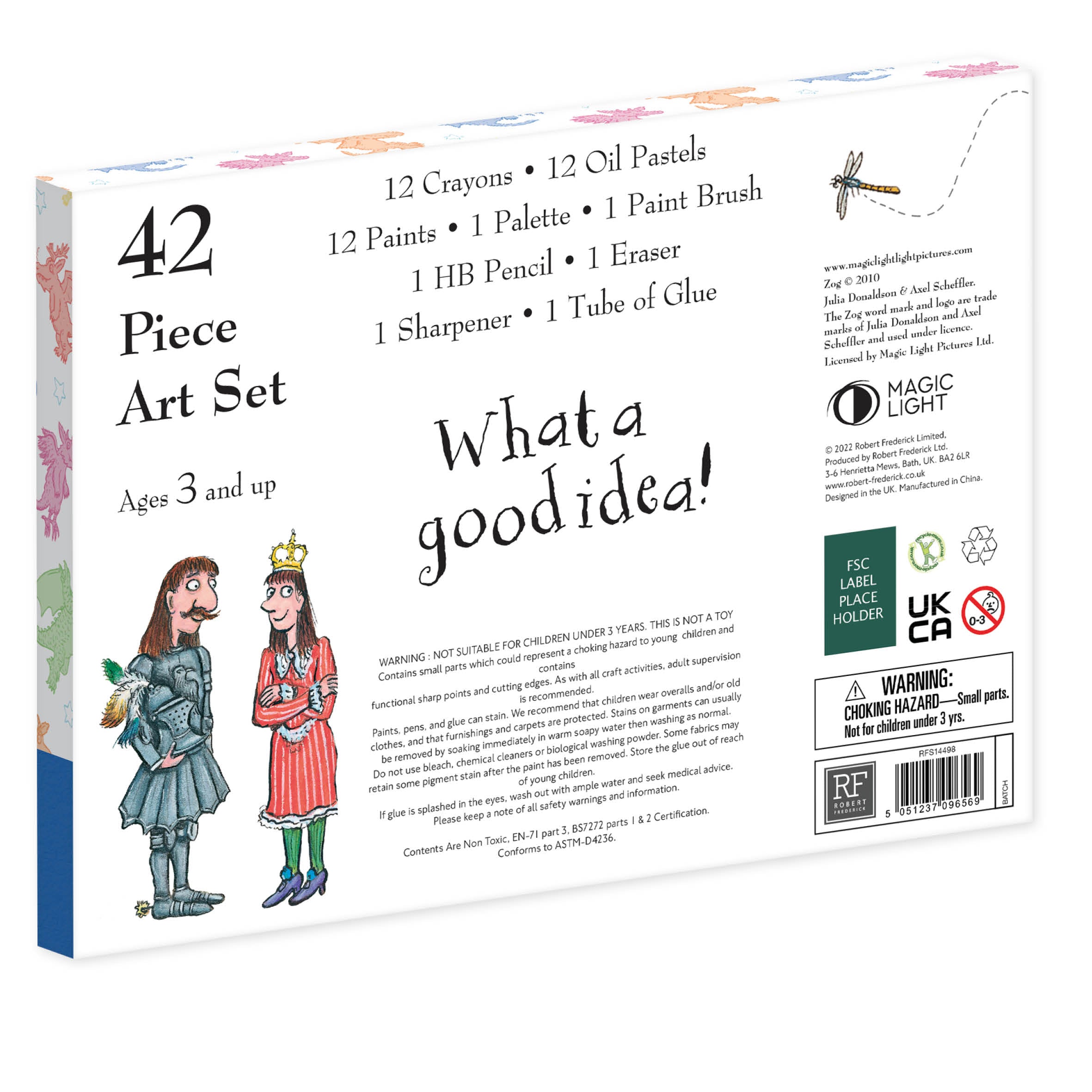 Zog Children s 42 Piece Art Set For Ages 3 to 8 Years Includes Paints and Crayons