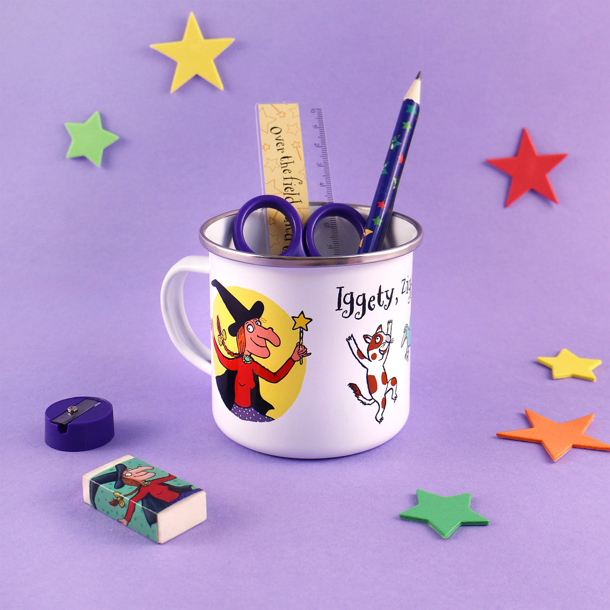 Room On The Broom Enamel Mug