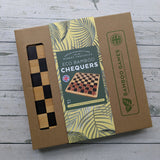 Bamboo Chequers Set - Made Using Sustainable Materials