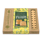 Bamboo Solitaire and Sudoku Double Set - Made Using Sustainable Materials