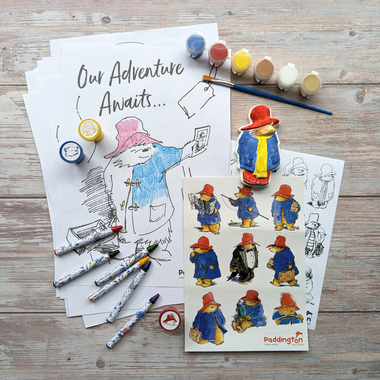 Paddington Children's Art Activity Set - Includes Paints, Crayons and Stickers