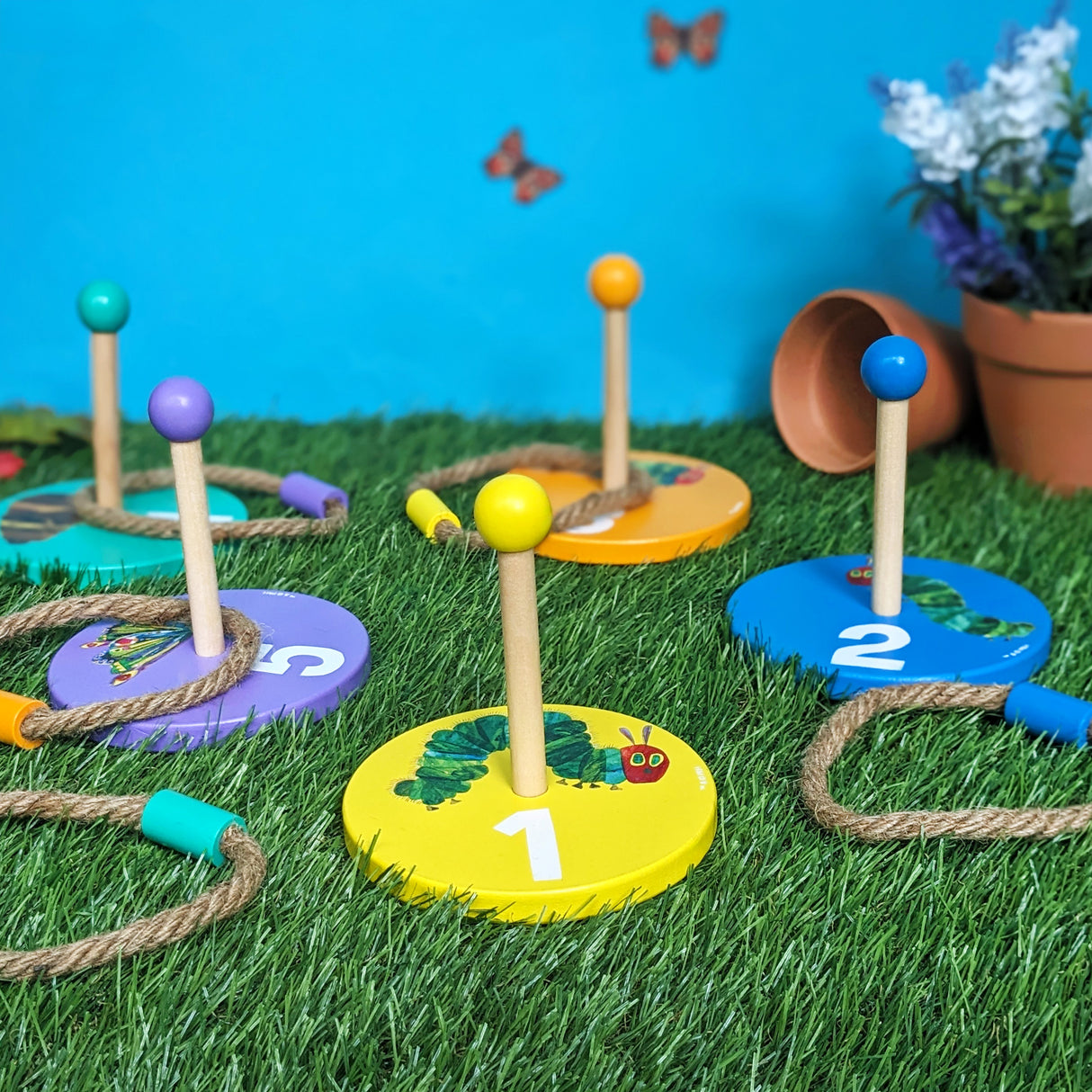 The Very Hungry Caterpillar Children's Wooden Ring Toss Set - Fun For All The Family