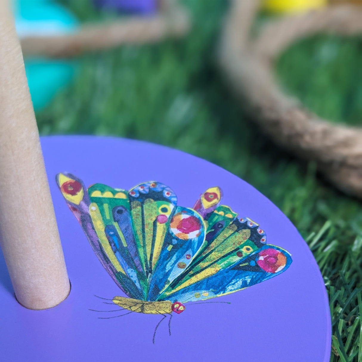 The Very Hungry Caterpillar Children's Wooden Ring Toss Set - Fun For All The Family