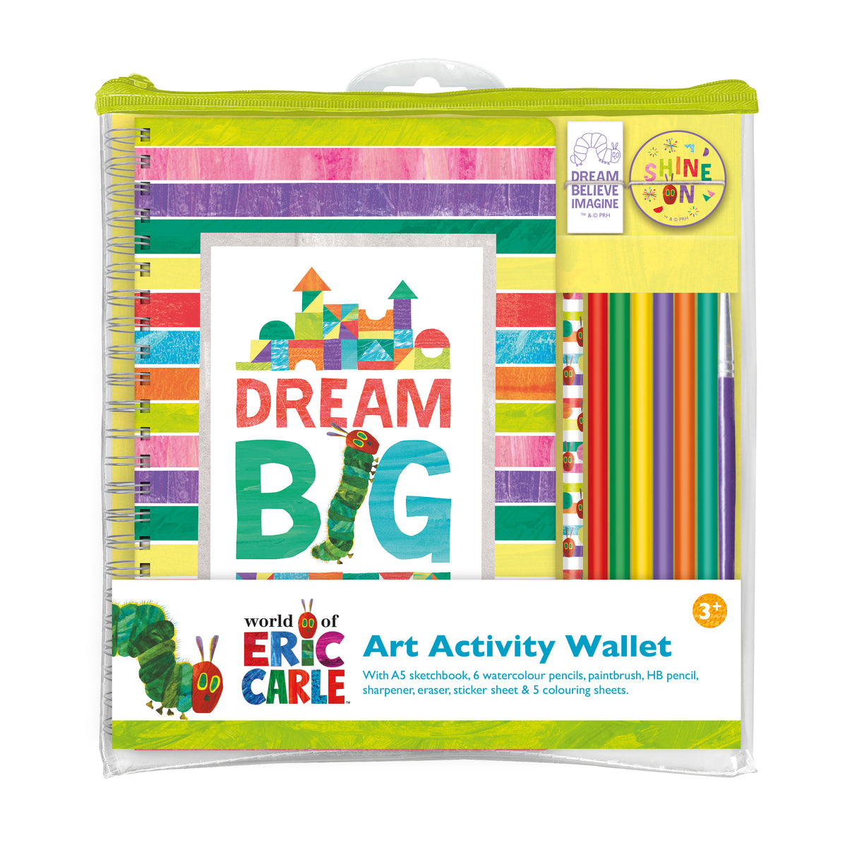 The Very Hungry Caterpillar Children's Art Activity Wallet - With Sketchbook, Pencils and Stickers