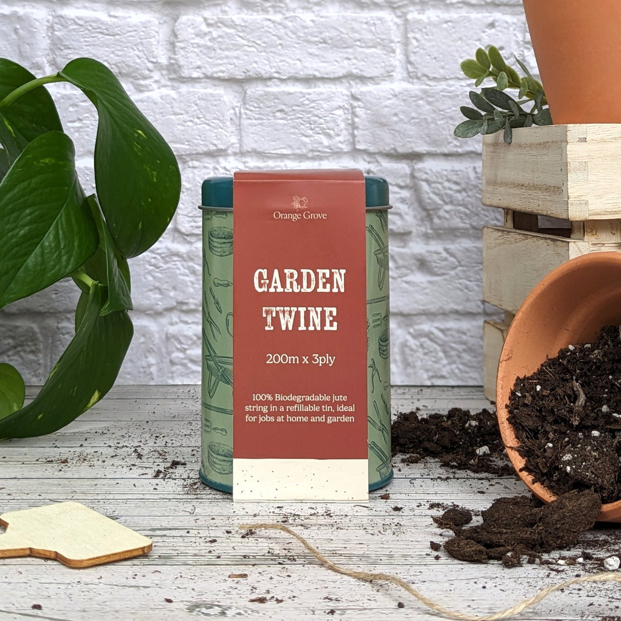 Orange Grove Garden and Household Twine in Refillable Tin