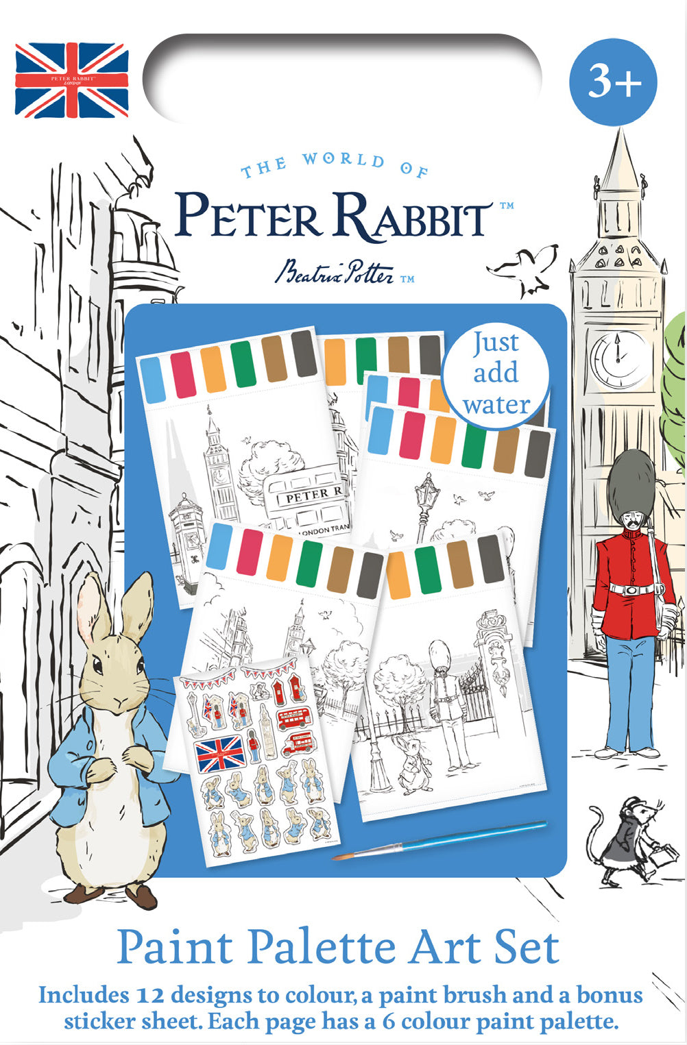 Peter Rabbit Paint Palette Art Set - For Ages 3 to 8 Years - Just Add Water