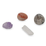 Saje Happy Candle, Crystal & Eye Mask Set - Includes Two Candles And Four Crystal Stones