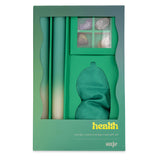 Saje Health Candle, Crystal & Eye Mask Set - Includes Two Candles and Four Crystal Stones