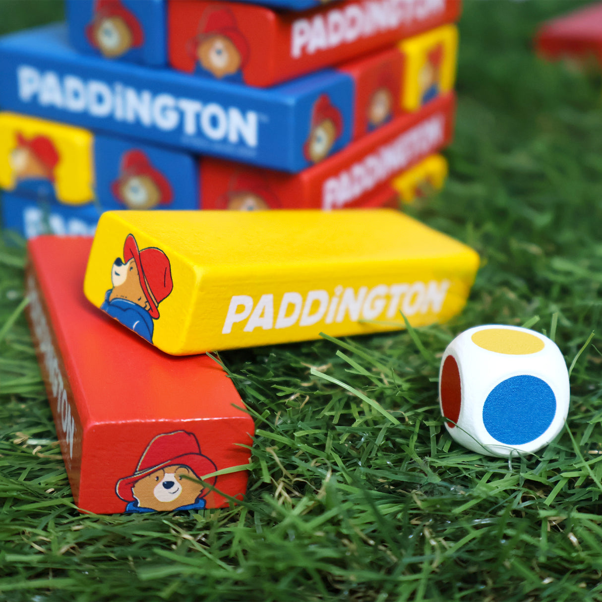 Paddington Tumble Tower Game - Wooden Set With Dice