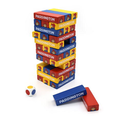 Paddington Tumble Tower Game - Wooden Set With Dice