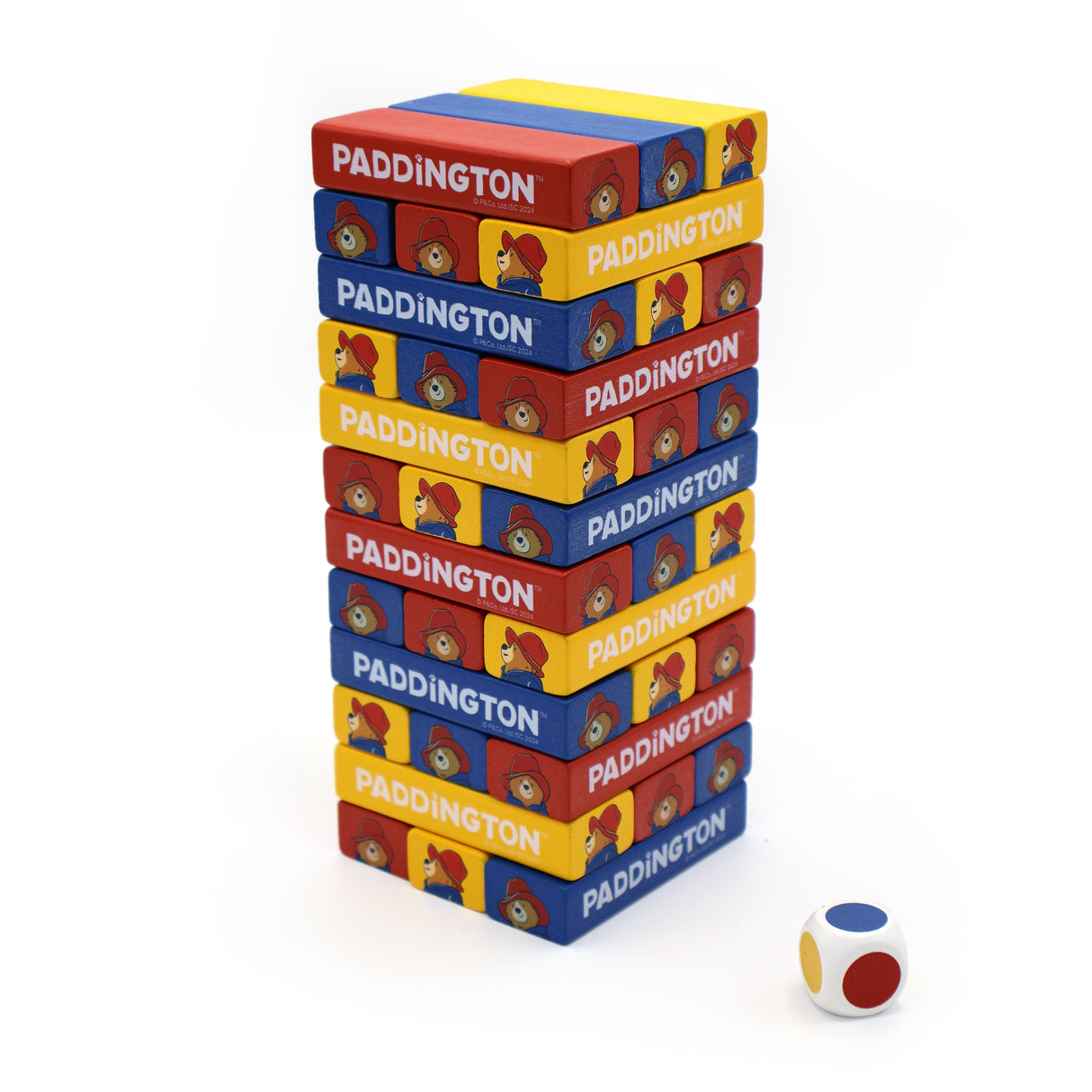 Paddington Tumble Tower Game - Wooden Set With Dice