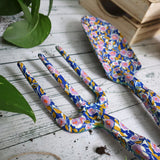 Willow and Belle Fork and Trowel Garden Tool Set - Abstract Floral Design