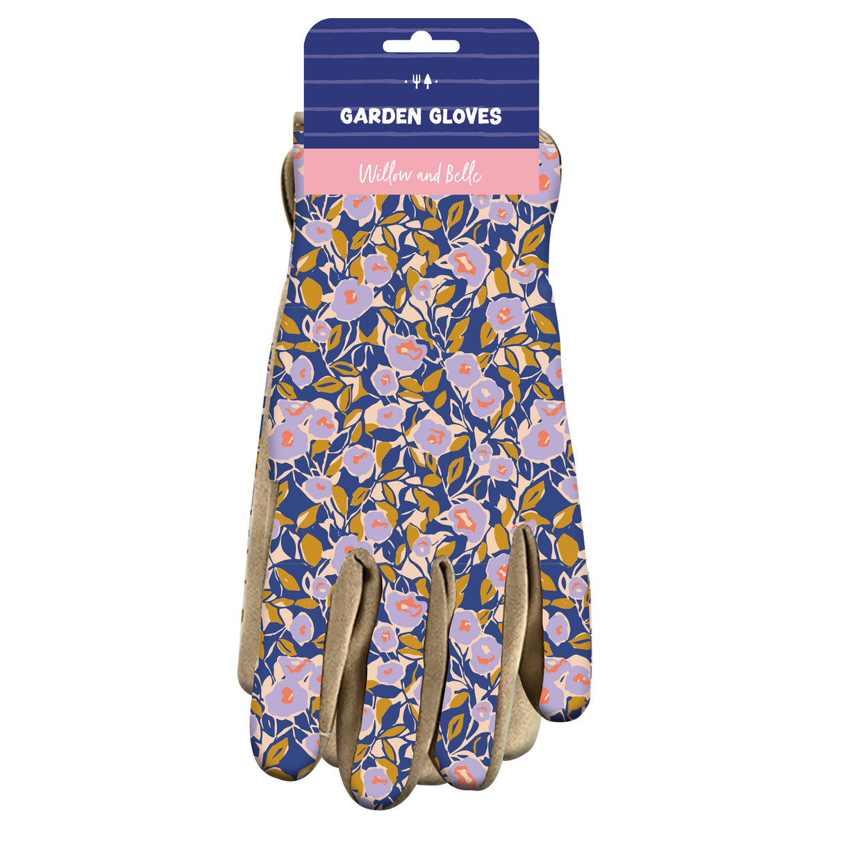 Willow and Belle Outdoor Gardening Gloves - Women's One Size - Padded with Elastic Cuffs