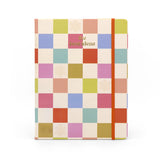 Journal Notebook - Rainbow Check B5 Design