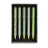 William Morris Mixed Design Ballpoint Pens in Gift Box – Set of 5 Pens