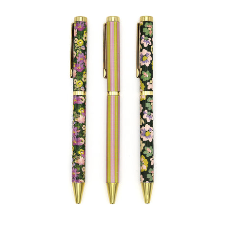 Willow and Belle Mixed Design Ballpoint Pens in Gift Box – Set of 3 Pens