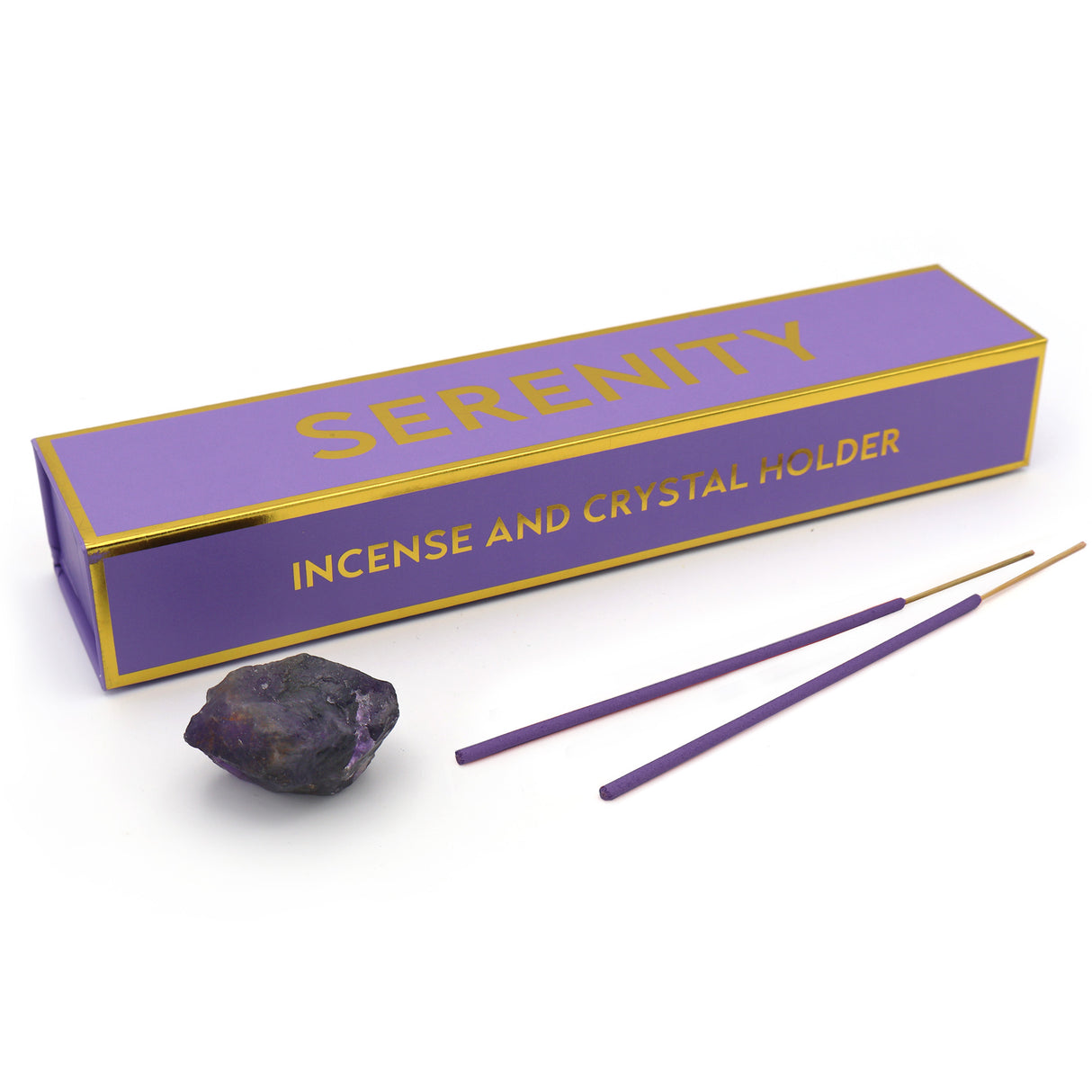 Incense and Crystal Holder Gift Set – Includes 20 Lavender and Eucalyptus Incense Sticks