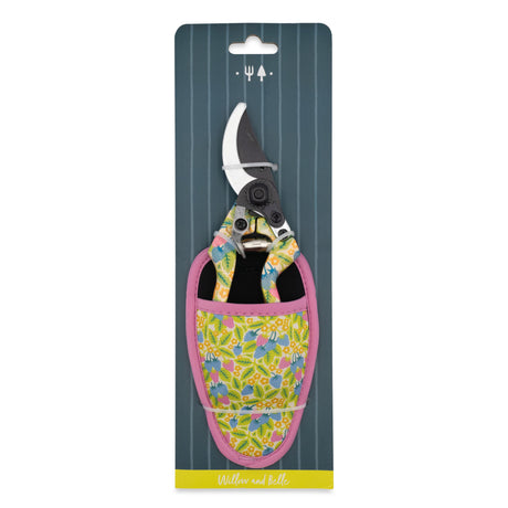 Willow and Belle Secateurs With Pouch – Strawberries Design