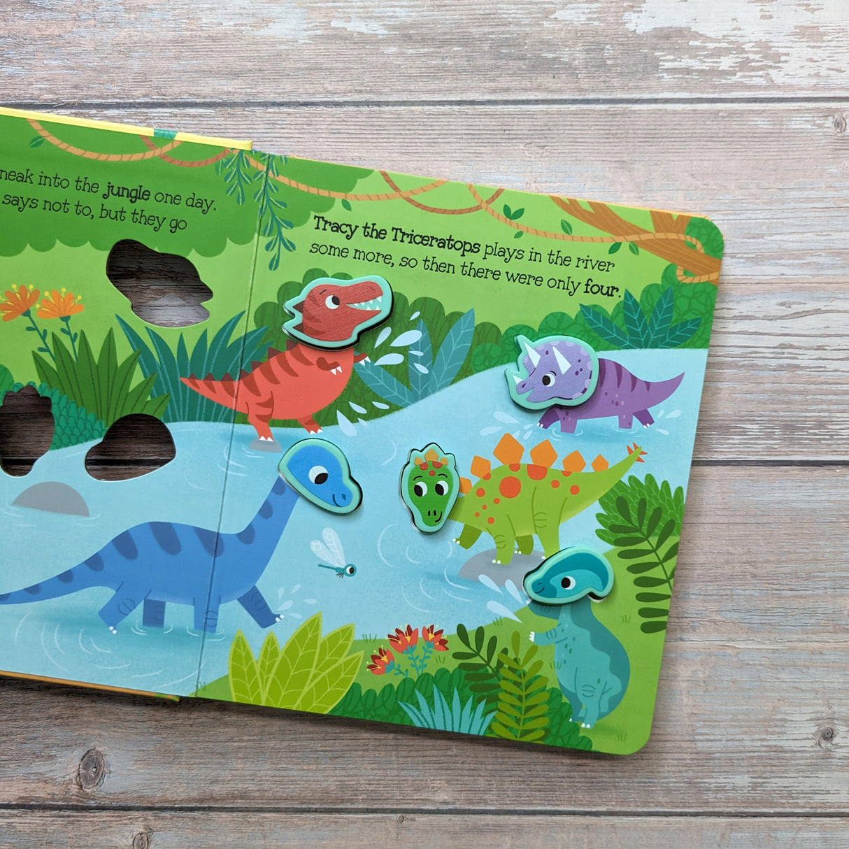 5 Baby Dinos - Children's Touch & Feel Silicone Book