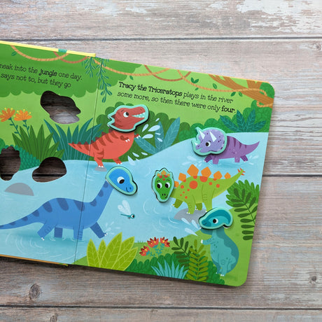 5 Baby Dinos - Children's Touch & Feel Silicone Book