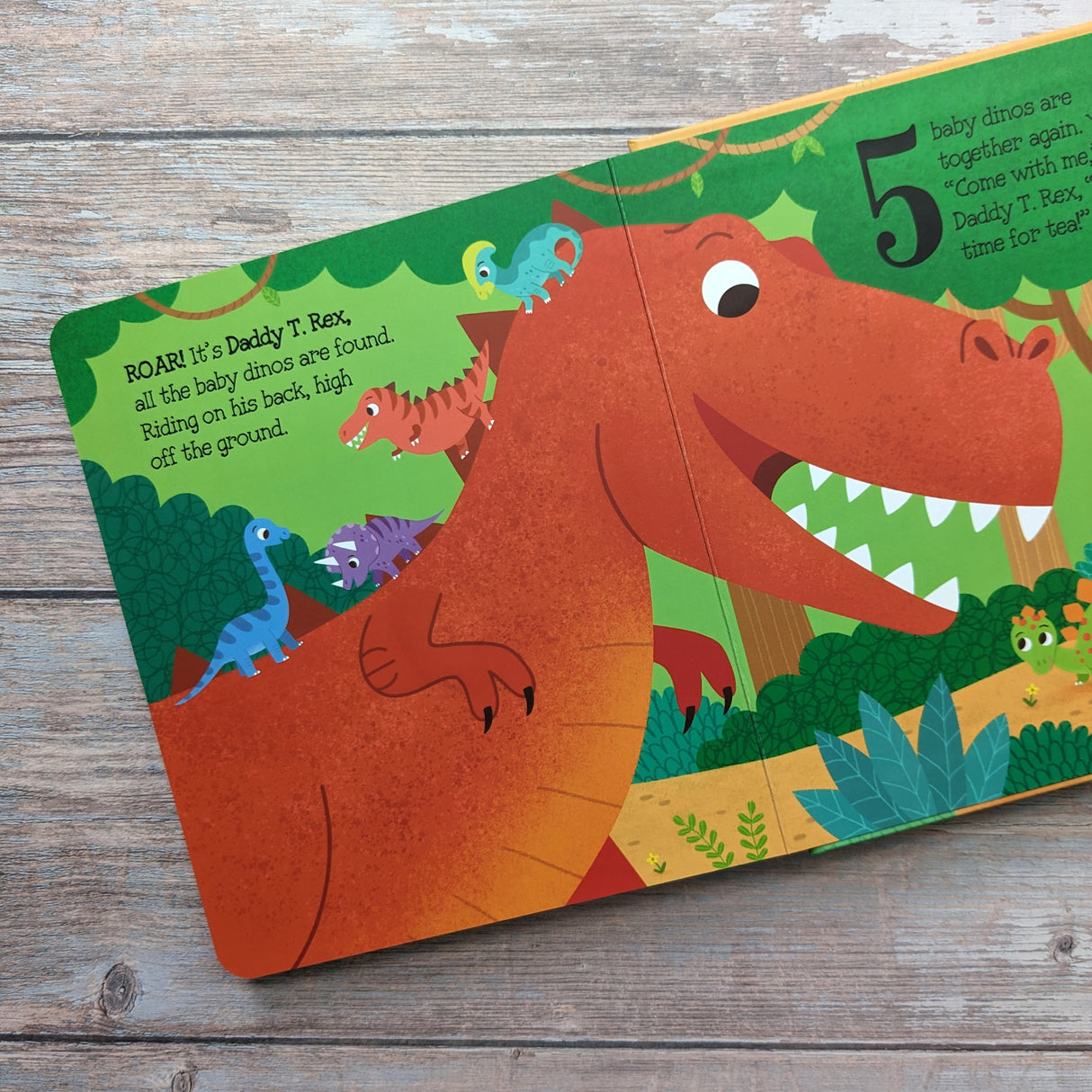 5 Baby Dinos - Children's Touch & Feel Silicone Book