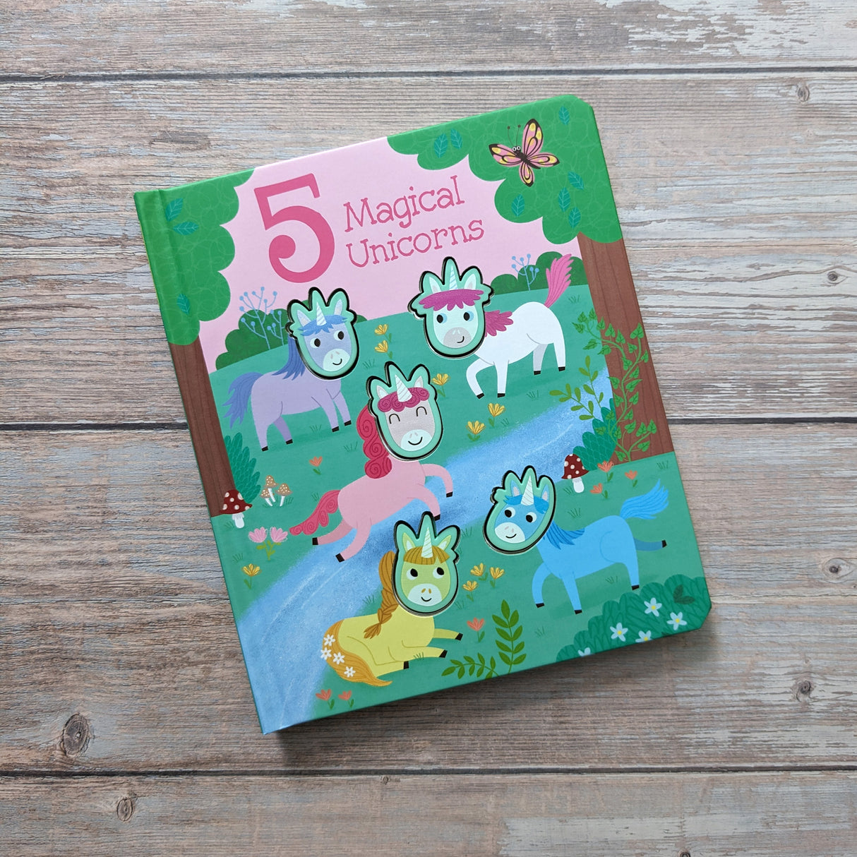 5 Magical Unicorns  - Children's Touch & Feel Silicone Book