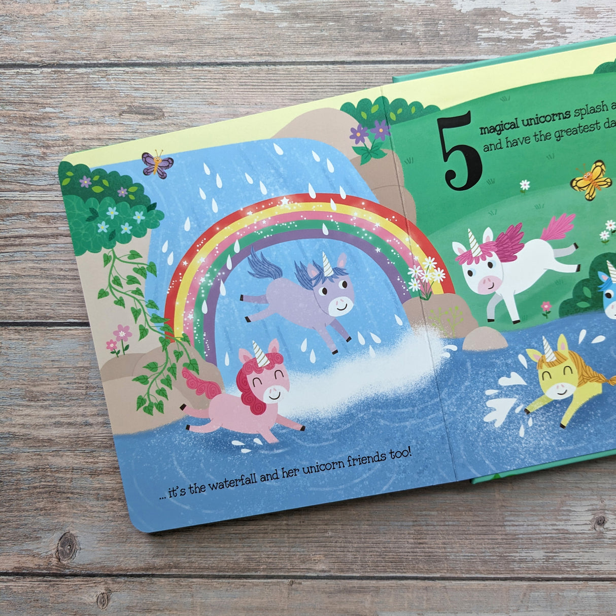 5 Magical Unicorns  - Children's Touch & Feel Silicone Book