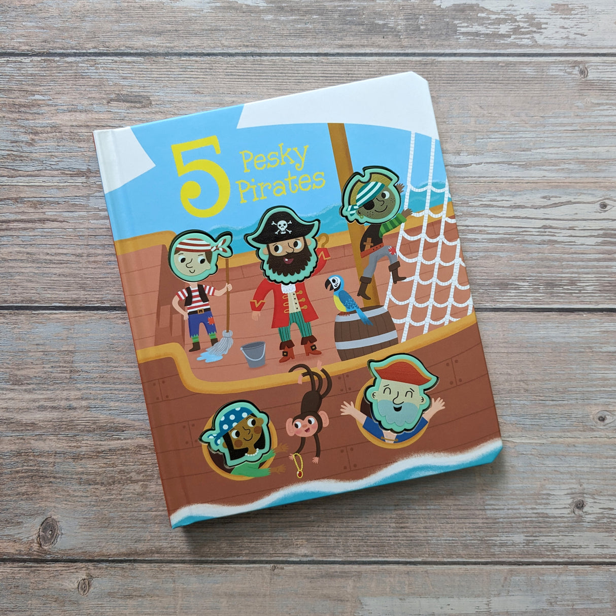 5 Pesky Pirates - Children's Touch & Feel Silicone Book