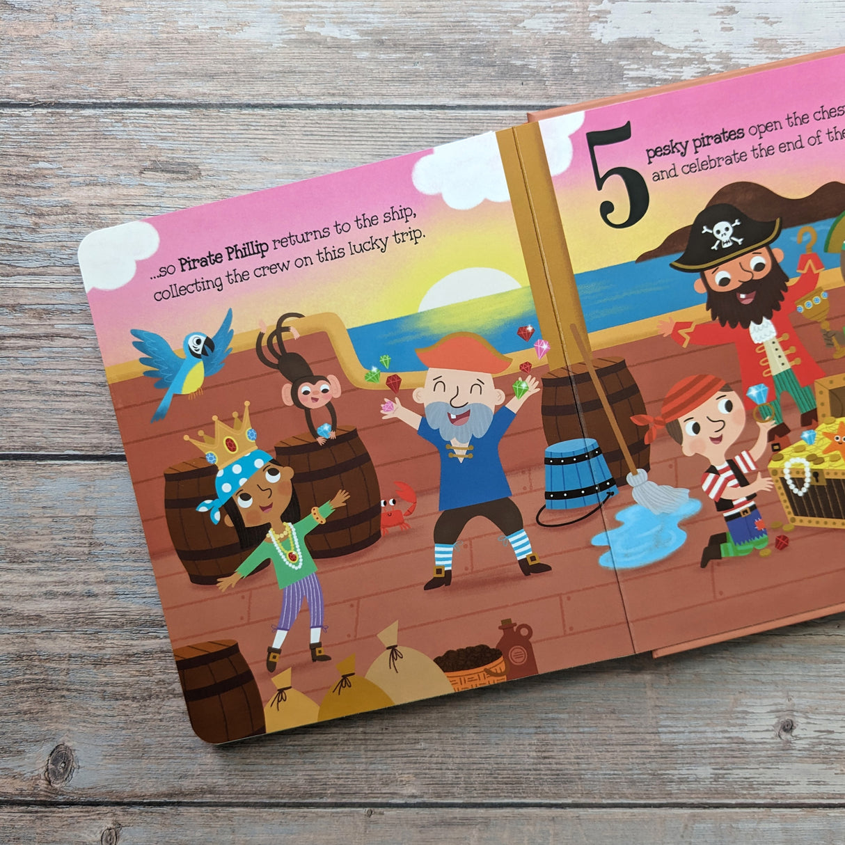 5 Pesky Pirates - Children's Touch & Feel Silicone Book