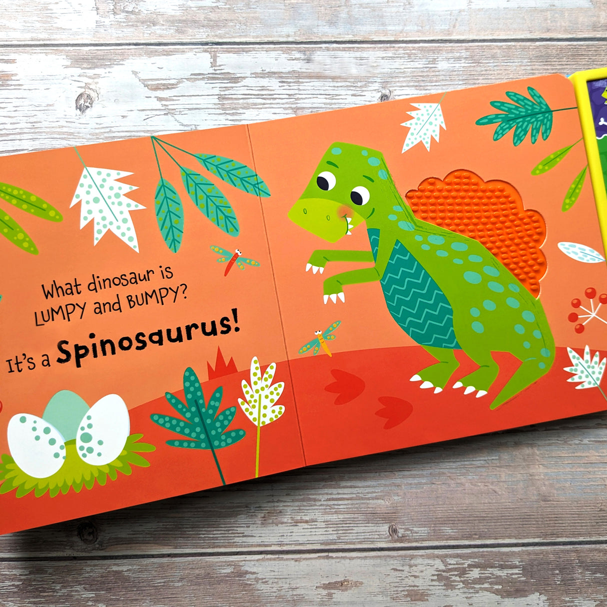 Touch and Feel Dinosaurs Silicone Sound Book - Tactile Fun For Children Aged 3 Years Upward – 5 Sound Buttons To Press And Play