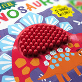 Touch and Feel Dinosaurs Silicone Sound Book - Tactile Fun For Children Aged 3 Years Upward – 5 Sound Buttons To Press And Play