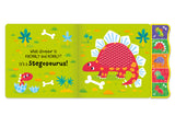 Touch and Feel Dinosaurs Silicone Sound Book - Tactile Fun For Children Aged 3 Years Upward – 5 Sound Buttons To Press And Play