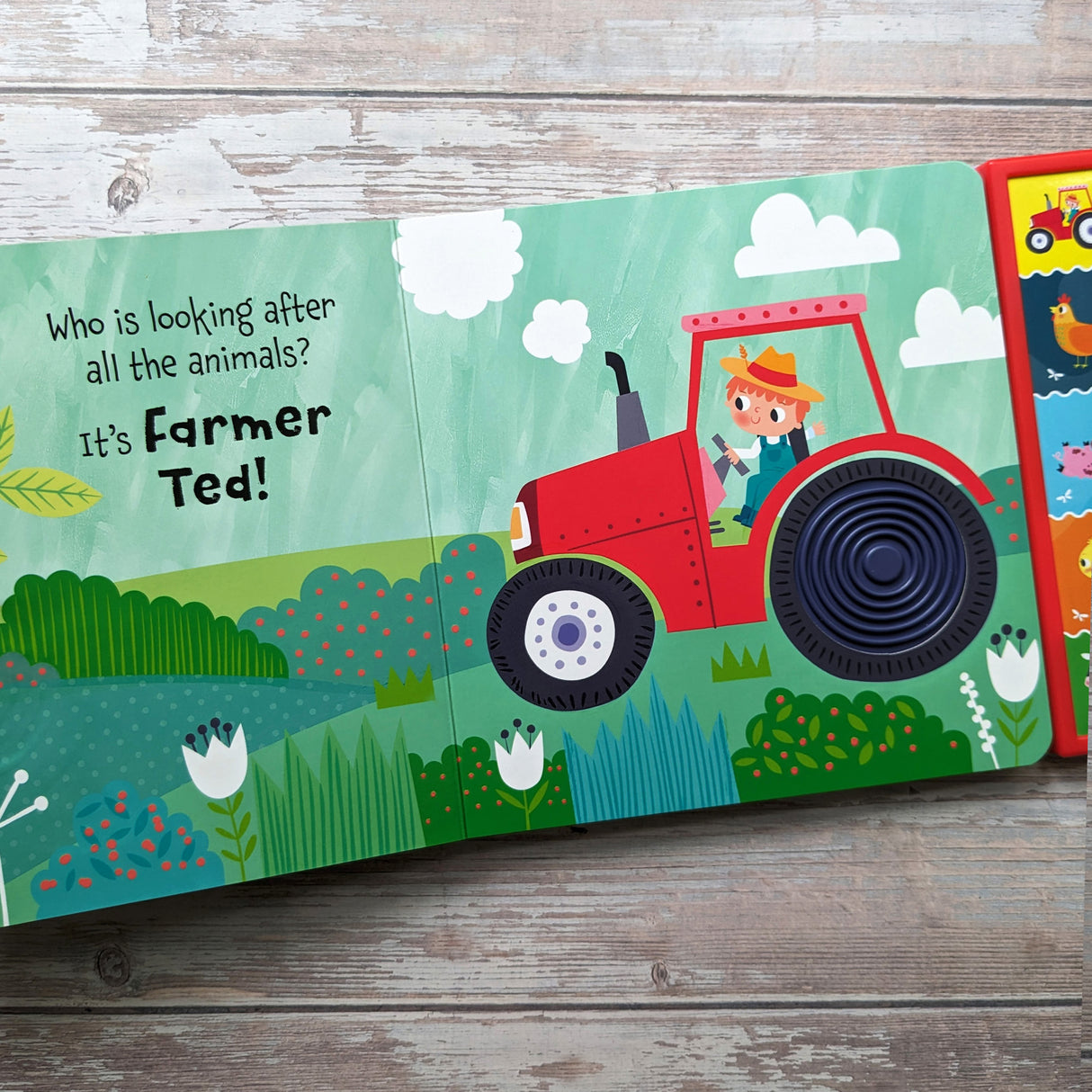 Touch and Feel On The Farm Silicone Sound Book - Tactile Fun For Children Aged 3 Years Upward – 5 Sound Buttons To Press And Play