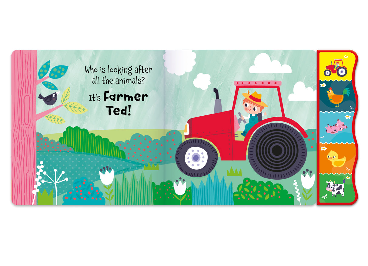 Touch and Feel On The Farm Silicone Sound Book - Tactile Fun For Children Aged 3 Years Upward – 5 Sound Buttons To Press And Play