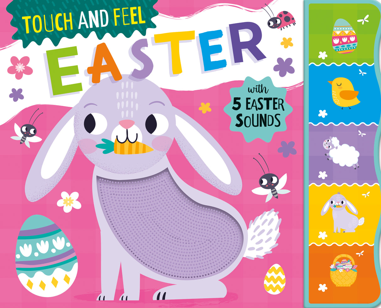 Touch & Feel Easter Silicone Sound Book - Tactile Fun For Children Aged 3 Years Upward – 5 Sound Buttons To Press And Play