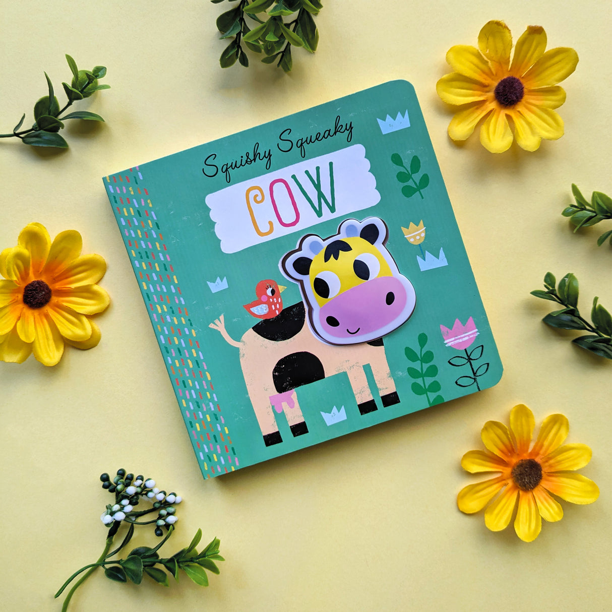 Squishy Squeaky Cow - Children's Silicone Board Book