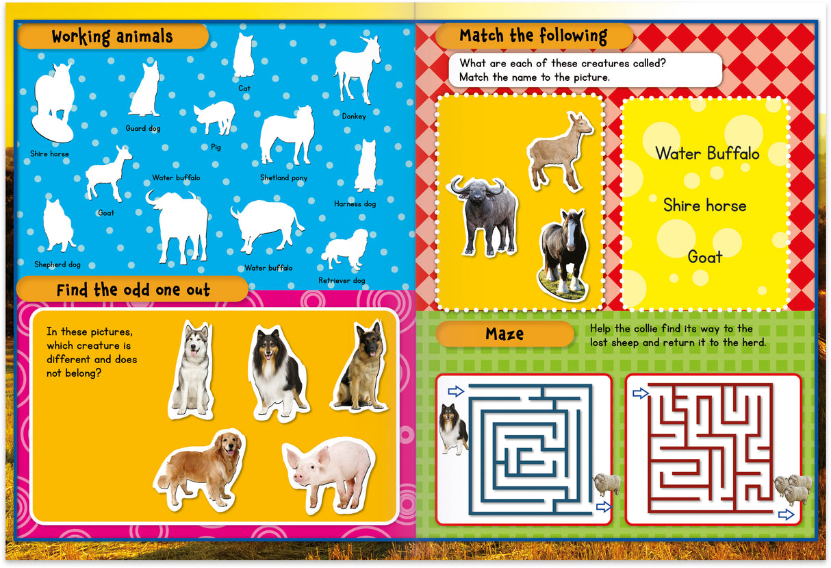 My Book Of 100 Stickers - Farm & Wild Animals